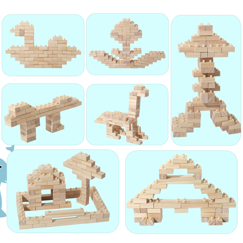 Bloques apilados tridimensionales interesantes Educación infantil espacio de pensamiento entrenamiento lógico iluminación Juguetes de bloques de construcción