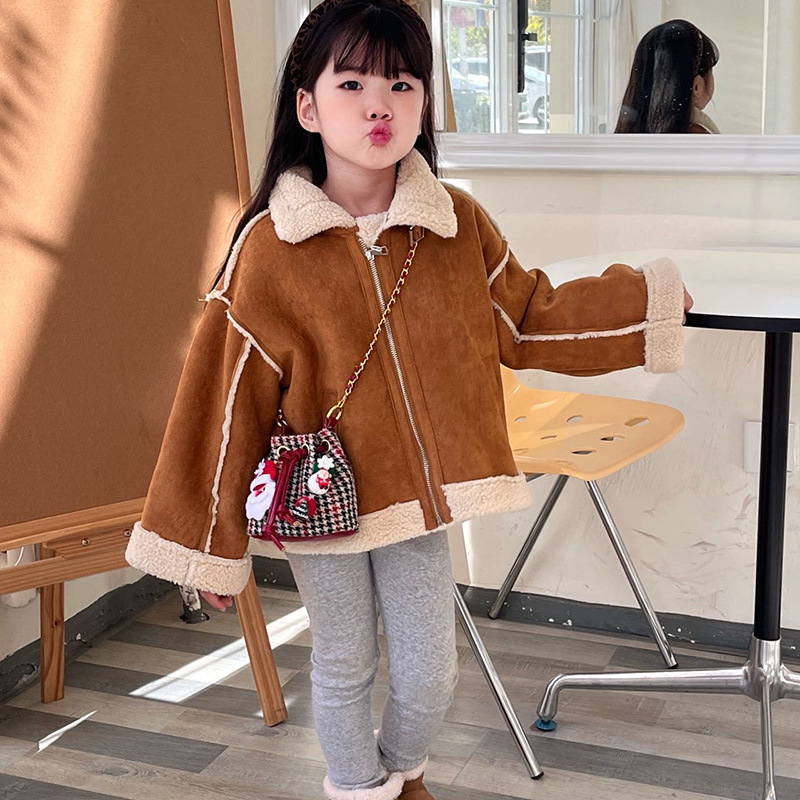 Bolsa de hombro de moda coreana para niños y niñas, mini bolso de cubo de bebé lindo, bolso de cadena de alto valor para niños