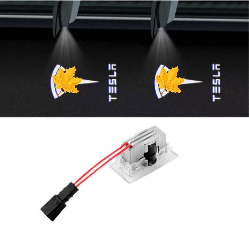 Aplicable a Tesla luz de bienvenida model3 modelos modelX modificado puerta decorativa proyección atmósfera luz LED