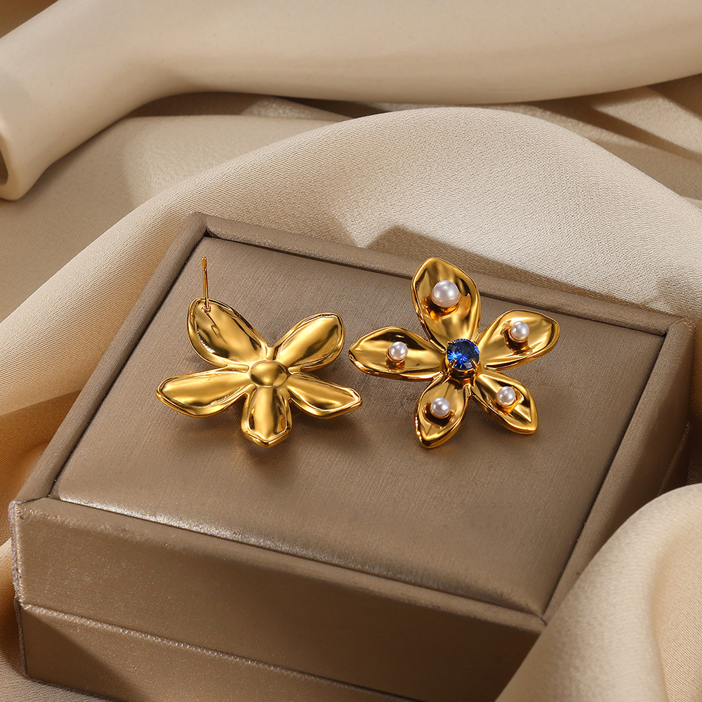 5g Weight 0.03µm-0.05µm Gold Plating Thickness PVD Coated Gold Plating Process 304 Stainless Steel Ear Needle Material Real Gold Plated Plating Material Zircon Inlay Material Dangling Earrings Classification 1 Pair Quantity Holiday, Daily Occasion 304 Stainless Steel Material Flower, Shell Pattern Women's Gender Vacation, Simple Style Style Waterproof Non Tarnish, Inlay Craft PVD Coated Real Gold Plated Flower Shell 304 Stainless Steel Vacation Simple Style Waterproof Non Tarnish Dangling Earrings 10