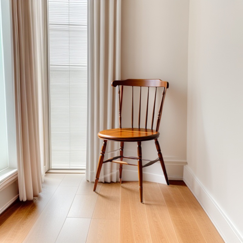 Wholesale Windsor Chair Solid Wood Dining Chair Retro Home Restaurant Chair Simple Cafe Leisure Windsor Chair White Embryo