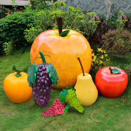 花园林景观户外仿真水果模型雕塑蔬菜道具南瓜摆件玻璃钢农庄装饰