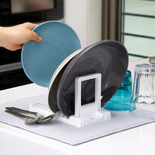 日本碗盘沥水架家用厨房碗盘沥水碗架折叠可连接加长塑料沥水碗架
