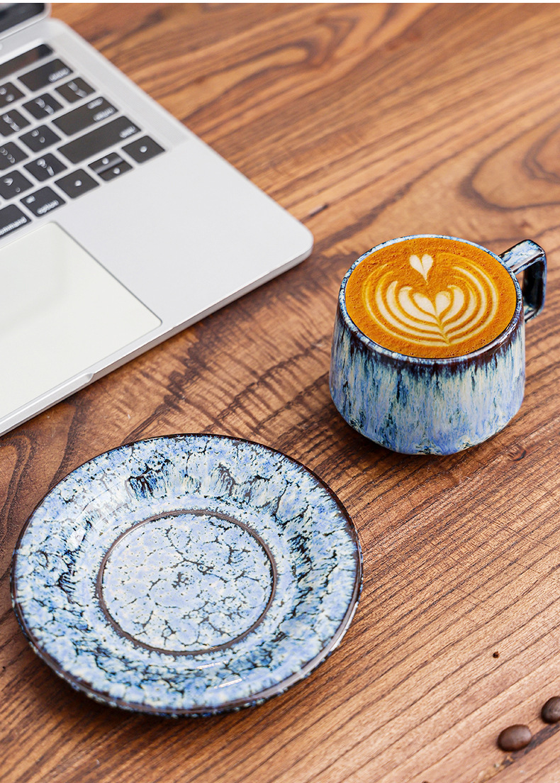 Ceramic Espresso Cup And Saucer Set For Afternoon Tea And Latte Art_voghion.com