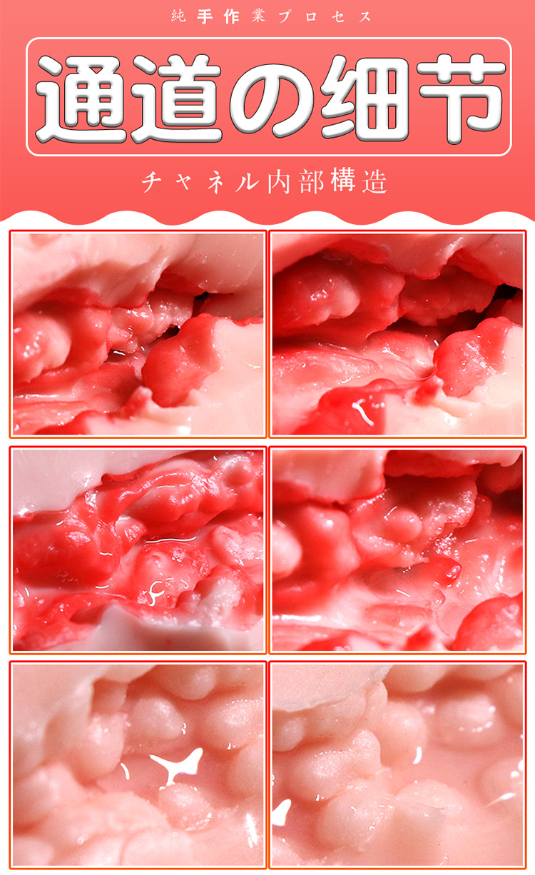 Jiuai Half-Body Realistic Masturbator, Molded Buttocks TPE Vaginal Stroker, Skin Tone — detail image 14