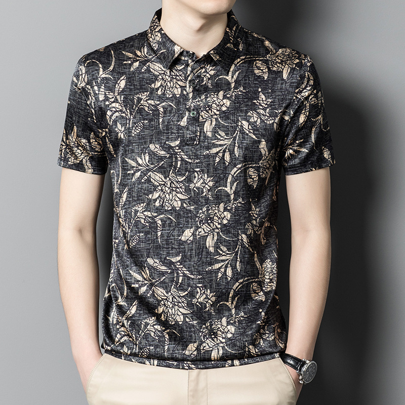 Silk fashionable trend T-shirt for leisure