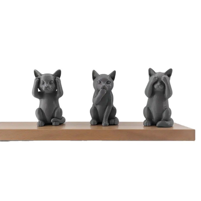 跨境爆款 VMAYAN 3pcs Three Wise Cats VMAYAN 3件套三智猫|undefined
