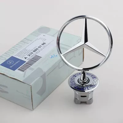 Suitable for Mercedes-Benz original engine hood emblems, C200, E300, S450, S350, for modifying the front emblem (Car logo) - standard-