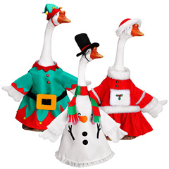 雪だるまサンタエルフポーチガチョウの服かわいい芝生ドレスクリスマスガーデンパティオ衣装用