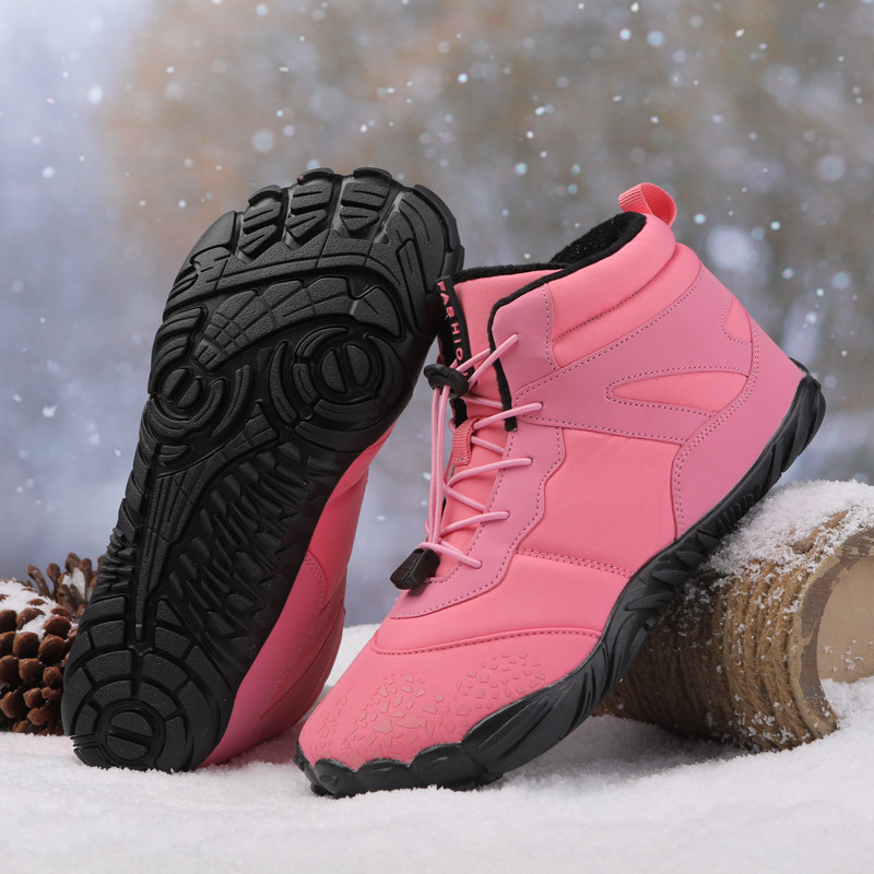 2025 transfronterizos al aire libre cinco dedos botas de nieve otoño y invierno parejas de zapatos de algodón impermeable y botas de algodón gruesas de escalada