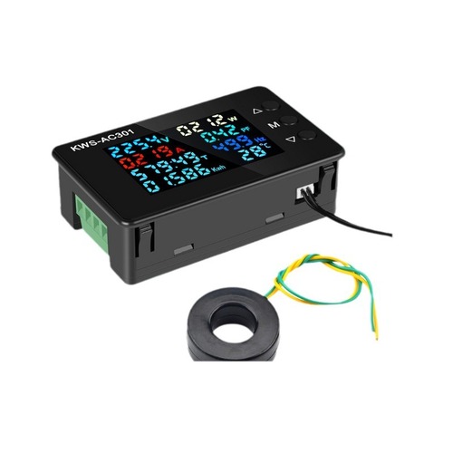 AC300 Digital AC Voltage and Current Meter 20A 100A Current High-Precision AC Electricity Meter 50-300V