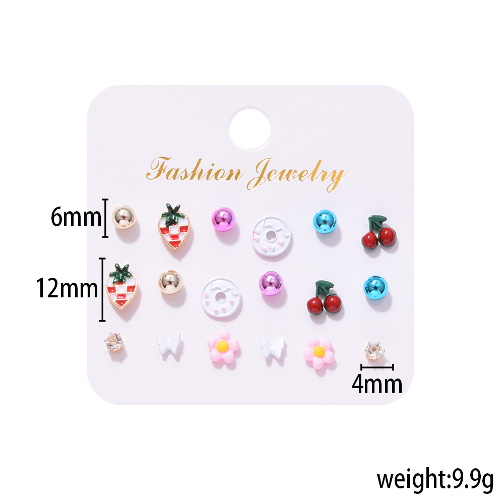 Heart Plating Alloy No Inlaid Earrings Ear Studs display picture 2