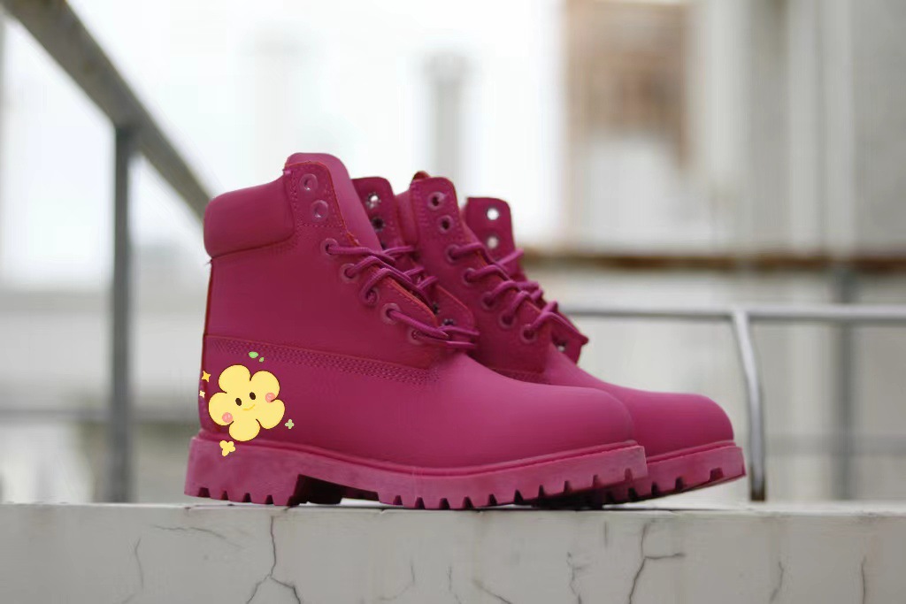 Botas de ruibarbo clásicas, botas al aire libre, botas de cuero para hombres, botas Martin de alta resistencia, botas deportivas para mujeres