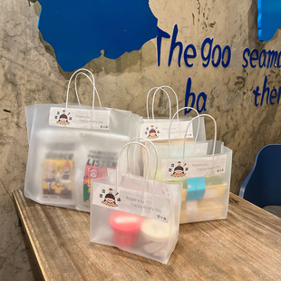 Ins Style Baking Bag Creative Food Dessert Cake Shop Satchel Plastic Packaging Gift Bag Custom Logo