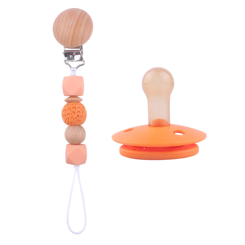 Nuevo bebé haya clip chupete cadena bebé creativo de silicona octogonal cuentas anti-caída cadena chupete traje