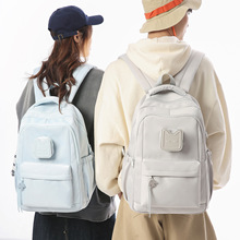 双肩背包日系男女帆布书包背包睿营新款初高中大学生校园风大容量