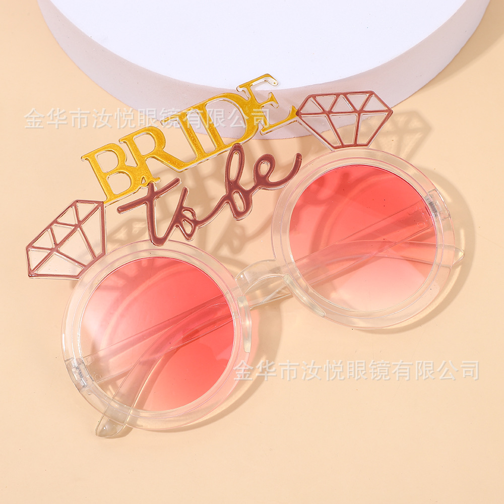 Cross-Border Bachelor Party Supplies Gafas de boda Gafas decorativas Diamante Novia Damas de honor Gafas image 9
