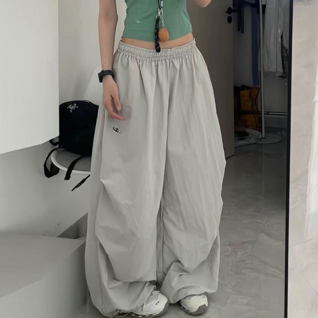 Quick-Dry Vintage American-Style Wide-Leg Loose-Fitting Sports Summer Dance Jazz Casual Workwear Pants Quick-Dry Vintage American-Style Wide-Leg Loose-Fitting Sports Summer Dance Jazz Casual Workwear Pants