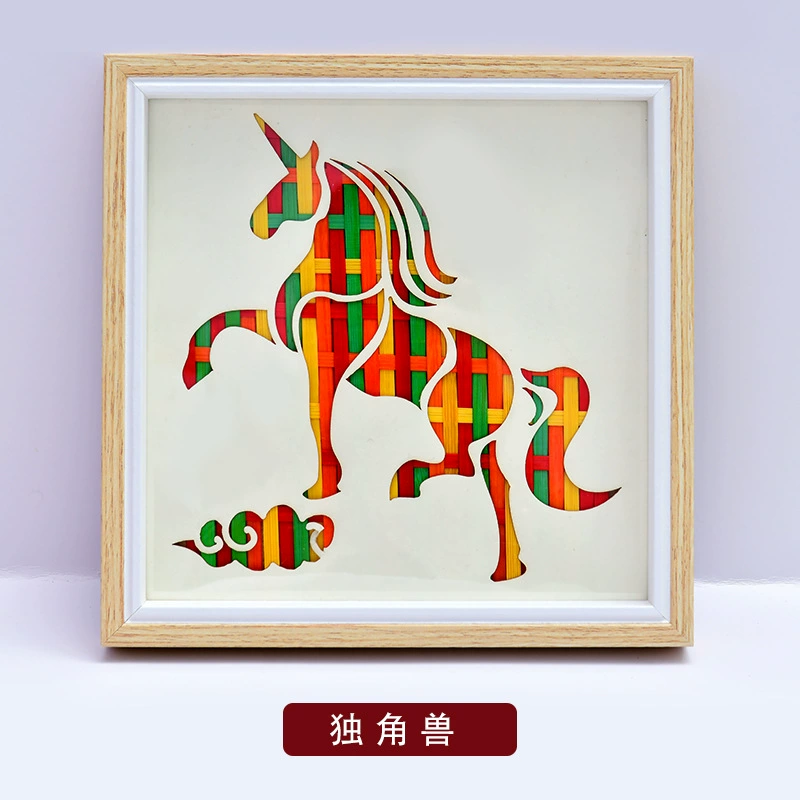 handmade intangible cultural heritage bamboo painting DIY material package salon team building activity kindergarten ornaments series
