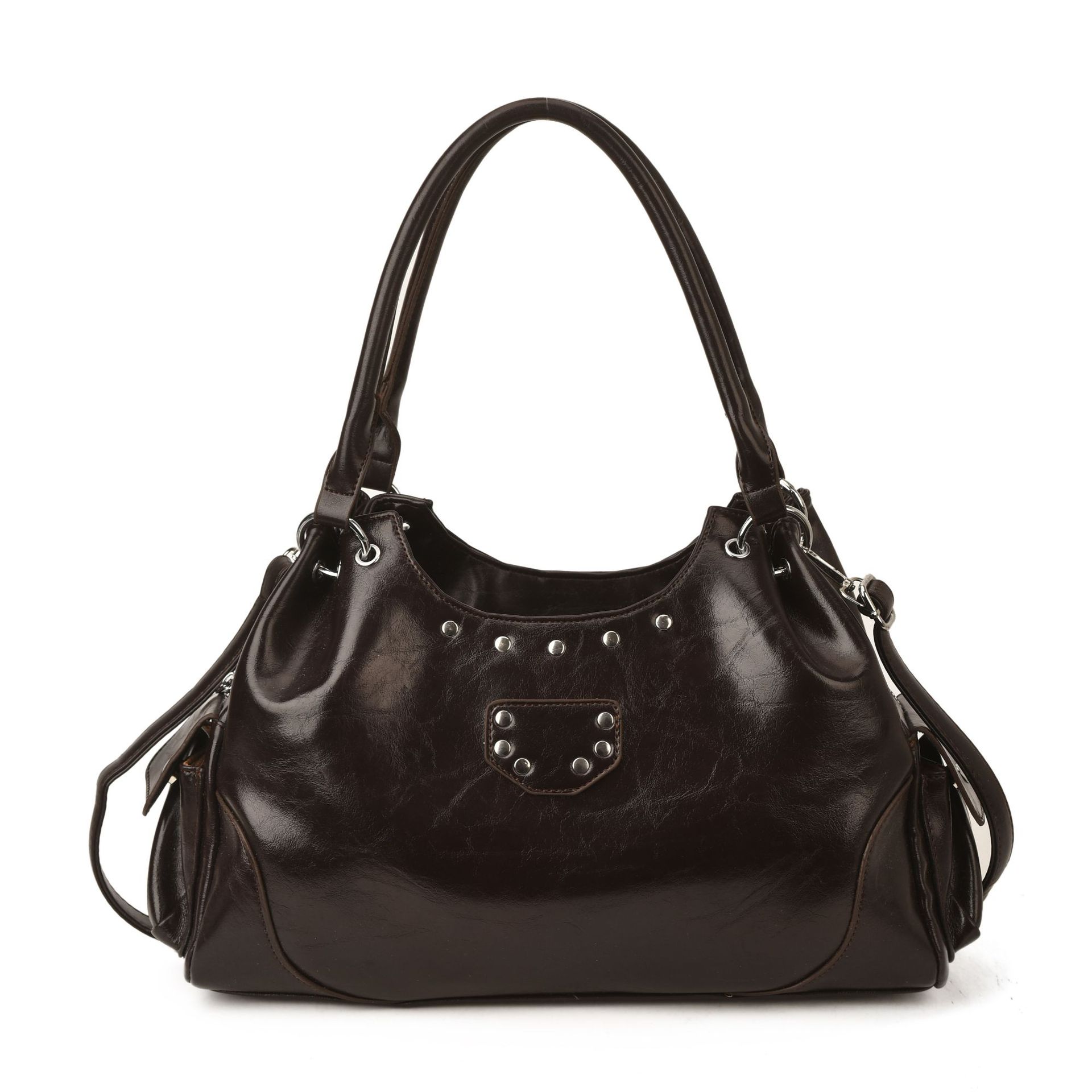 Women's Shoulder Bag Retro Work Commuting Large Capacity Studded_voghion.com