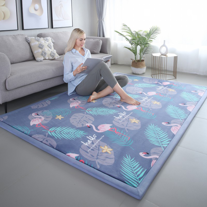 Alfombra de color sólido para sala de estar, alfombra para dormitorio, alfombra tatami gruesa, alfombra de fácil cuidado para sofá y mesa de centro.