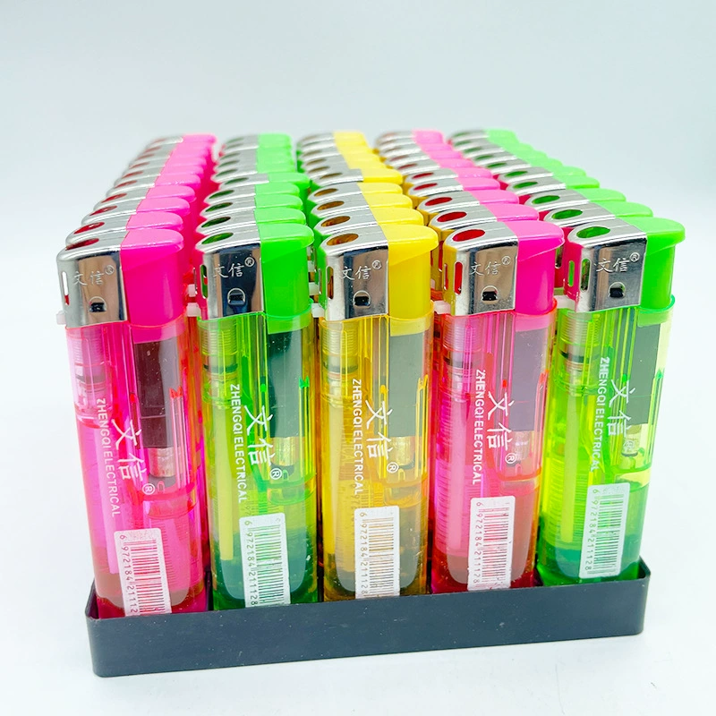 Wenxin 179 прозрачная электронная зажигалка одноразовая зажигалка утолщенная безопасная и долговечная фабрика прямых продаж