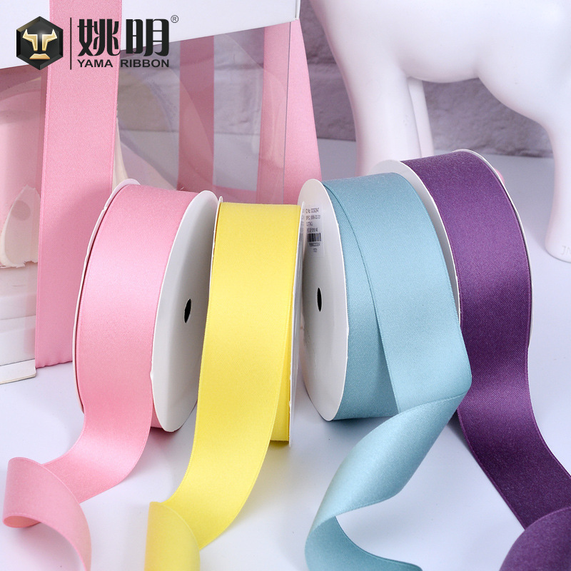 Yao Ming en stock 2,8 CM poliéster algodón accesorios de ropa cinta ramo fresco cinta boda caramelo caja de regalo cinta de embalaje