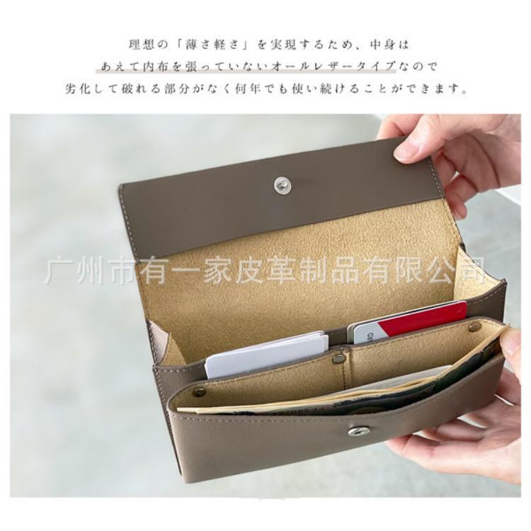 Comercio exterior de las mujeres largas billetera de cuero cambio titular de la tarjeta de crédito estilo coreano INS de mano larga cartera