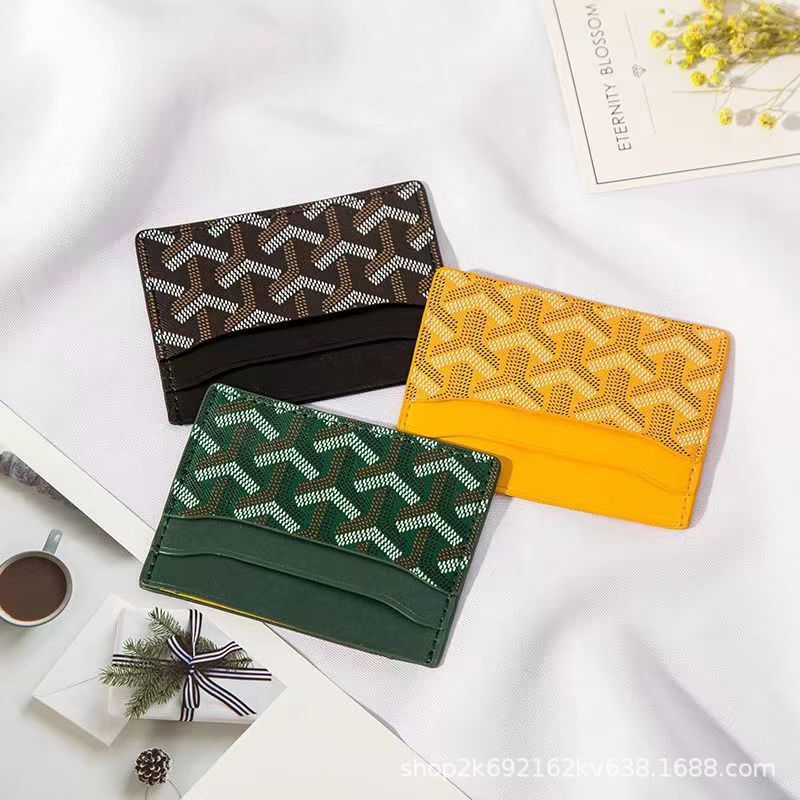 Popular in foreign trade, 2026 new model Goyard dog-tooth pattern card holder for men and women, exquisite, trendy, high-end, portable coin purse
