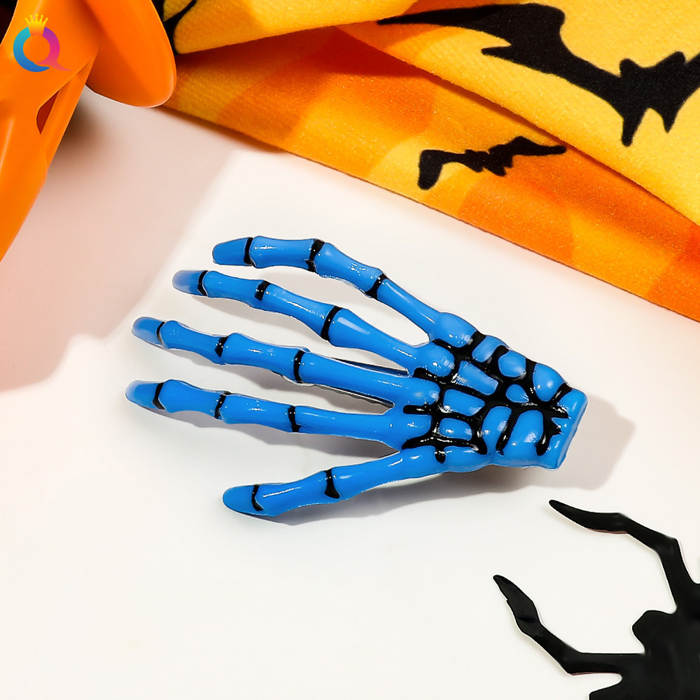 11g Weight Hair Clip Hair Accessories Type 1 Piece Quantity Daily, Festival Occasion Alloy Material Halloween Festival Ghost Hand Pattern Women's Gender Hip-Hop Style Halloween Hip-Hop Women's Ghost Hand Alloy Hair Clip 10