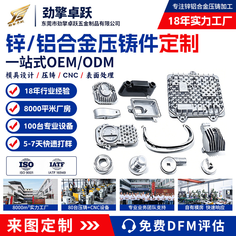Zinc-Aluminum Alloy Die-Cast Parts, Vehicle Lighting Heat Dissipation Housing, Outdoor Electronic Control Enclosure, Custom Mold Making According to Drawings