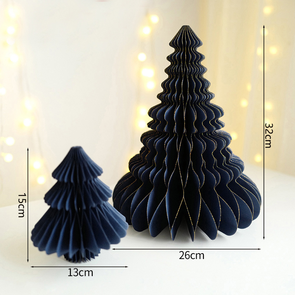 Navidad transfronteriza origami árbol de Navidad decoración decoración mini árbol de Navidad escenario de diseño props decoración del árbol de Navidad