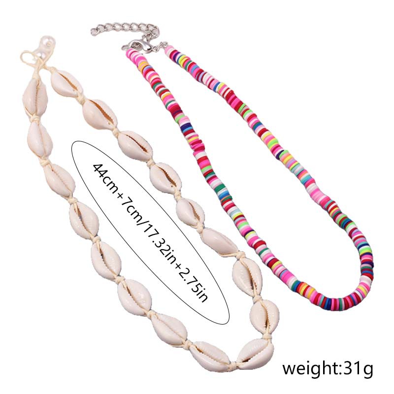 13g Weight Layered Necklaces Classification 1 Piece Quantity Holiday, Daily Occasion Shell Material Starfish Pattern Women's Gender Beaded Design Simple Style, Classic Style Style Simple Style Classic Style Starfish Shell Wholesale Layered Necklaces 6