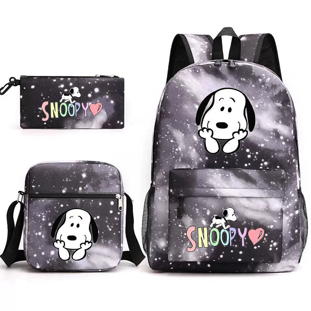 Nuby, Snoopy, набор, вместительный дорожный рюкзак для мужчин и женщин для путешествий, комплект из 3 предметов