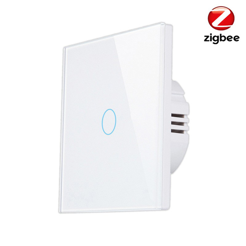 Eurocode graffiti Zigbee smart switch live and neutral wire \ single live and neutral common touch switch APP control button back