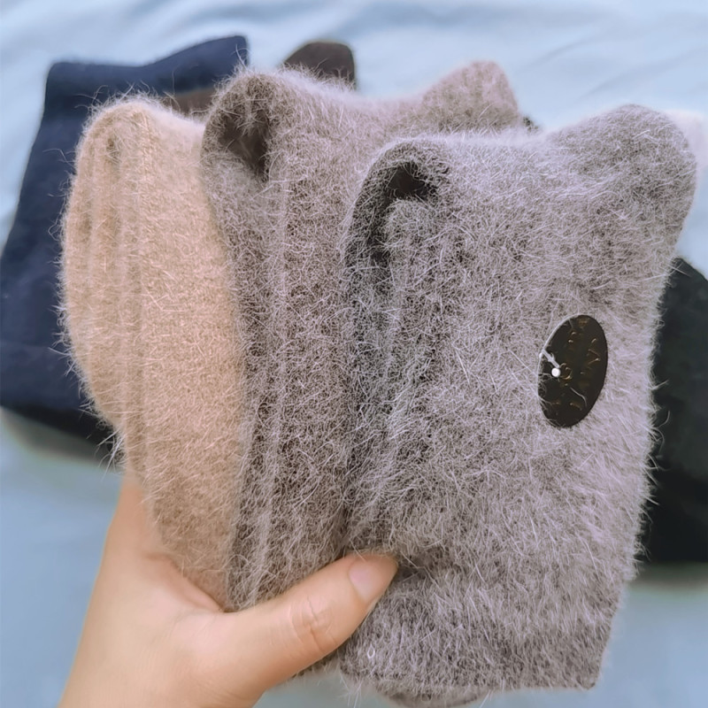 Rabbit wool socks men's mid-tube socks autumn and winter thick warm socks rabbit wool socks business socks winter stockings Rabbit wool socks men's mid-tube socks autumn and winter thick warm socks rabbit wool socks business socks winter stockings