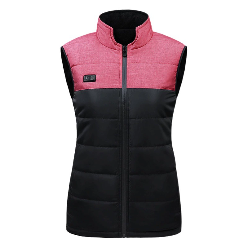 Осенне-Зимний новый мужской хлопковый жилет с воротником-стойкой, Электрический жилет из углеродного волокна, безопасный USB Интеллектуальный нагревательный костюм с постоянной температурой