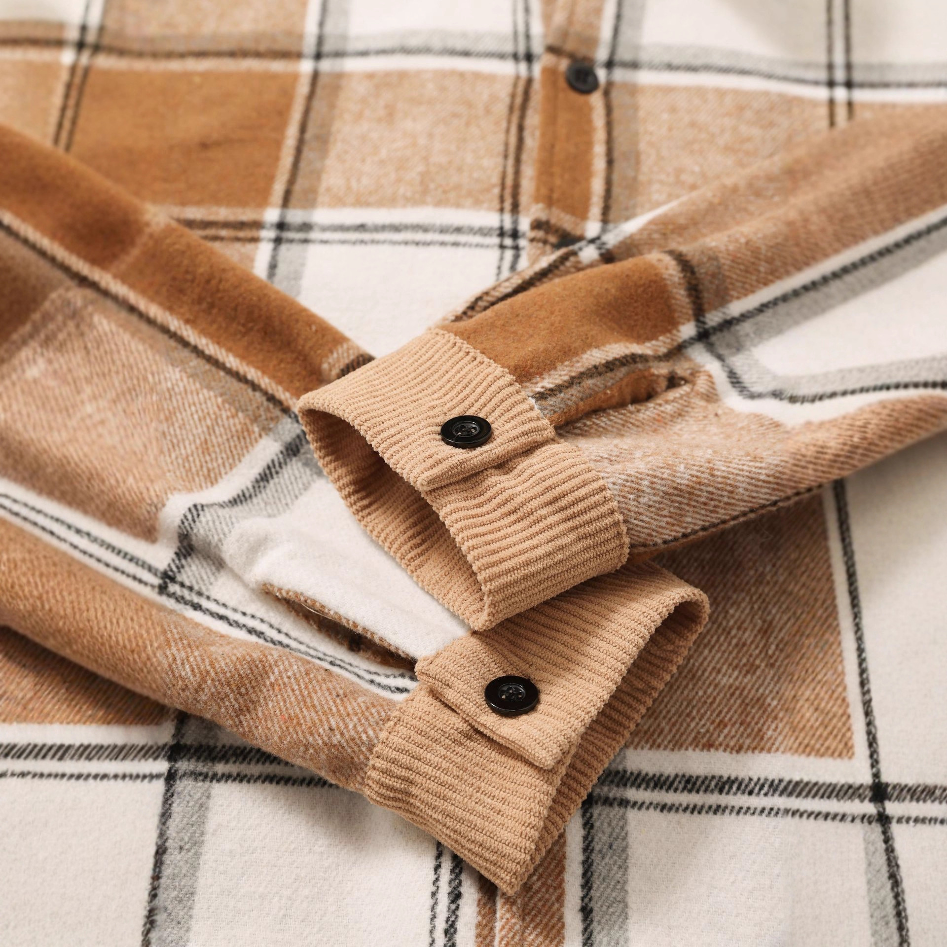 Nuevas camisas europeas y estadounidenses a cuadros transfronterizos, camisas de manga larga, camisas de botón, chaqueta casual, chaqueta