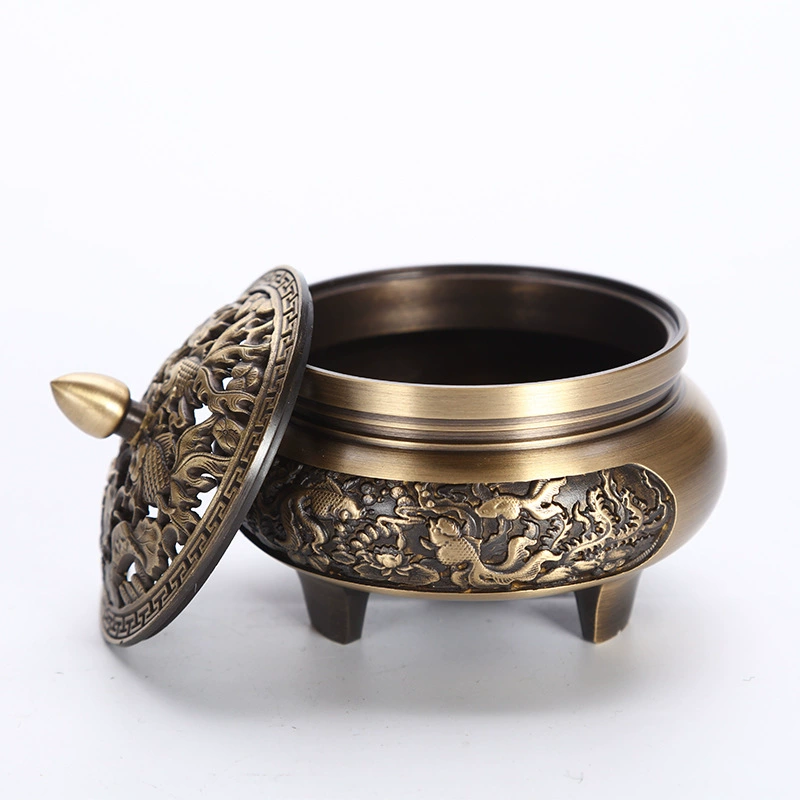 Brass antique Incense burner, scarlet wood