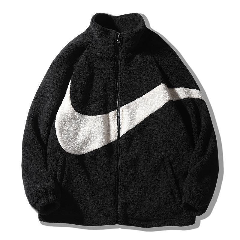 Lamb Wool Coat Winter Men and Women Lamb Fleece Thickened Fashion Couple Trench Coat Fleece Loose Trendy Brand Cotton Jacket