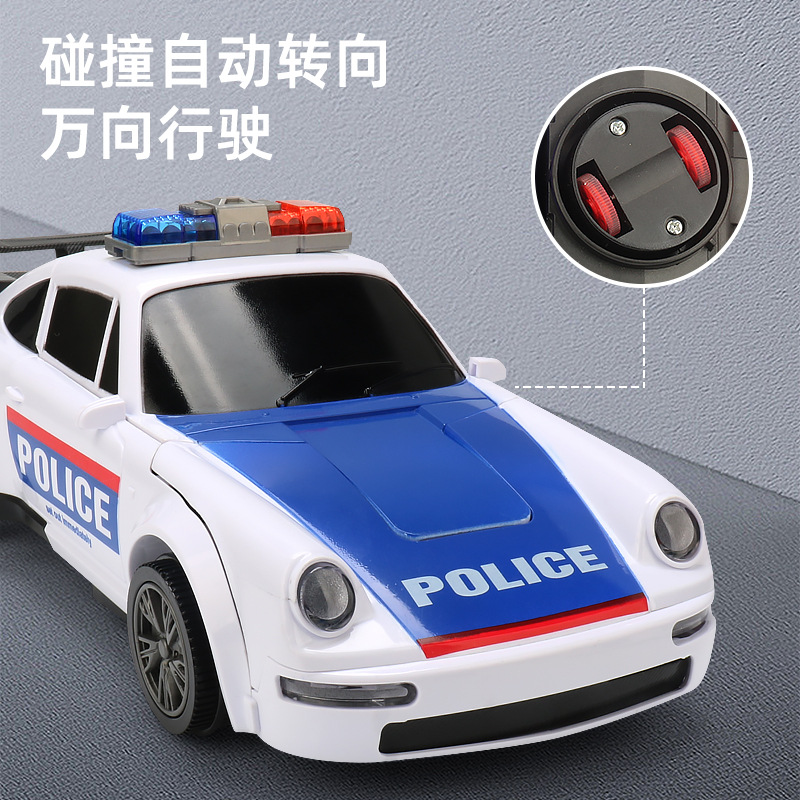 El mismo tipo de rociador eléctrico de deformación de automóvil de policía de música iluminación universal automóvil robot de deformación automática