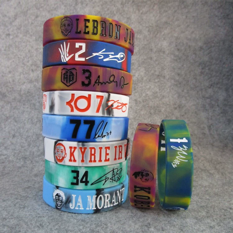 Баскетбольная звезда Коби Джеймс Ирвинг голова лавы спортивный браслет силиконовый браслет светящийся вентилятор украшения смешанный цвет