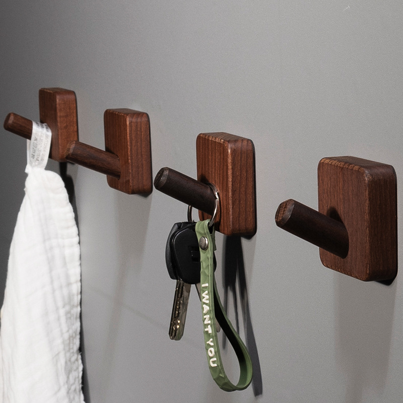 Nordic Solid Wood Hooks Creative Wall-Mounted Coat Hooks for Entryway, No-Drill Installation for Clothes and Hats, Suitable for Fitting Rooms and Bathrooms Nordic Solid Wood Hooks Creative Wall-Mounted Coat Hooks for Entryway, No-Drill Installation for Clothes and Hats, Suitable for Fitting Rooms and Bathrooms