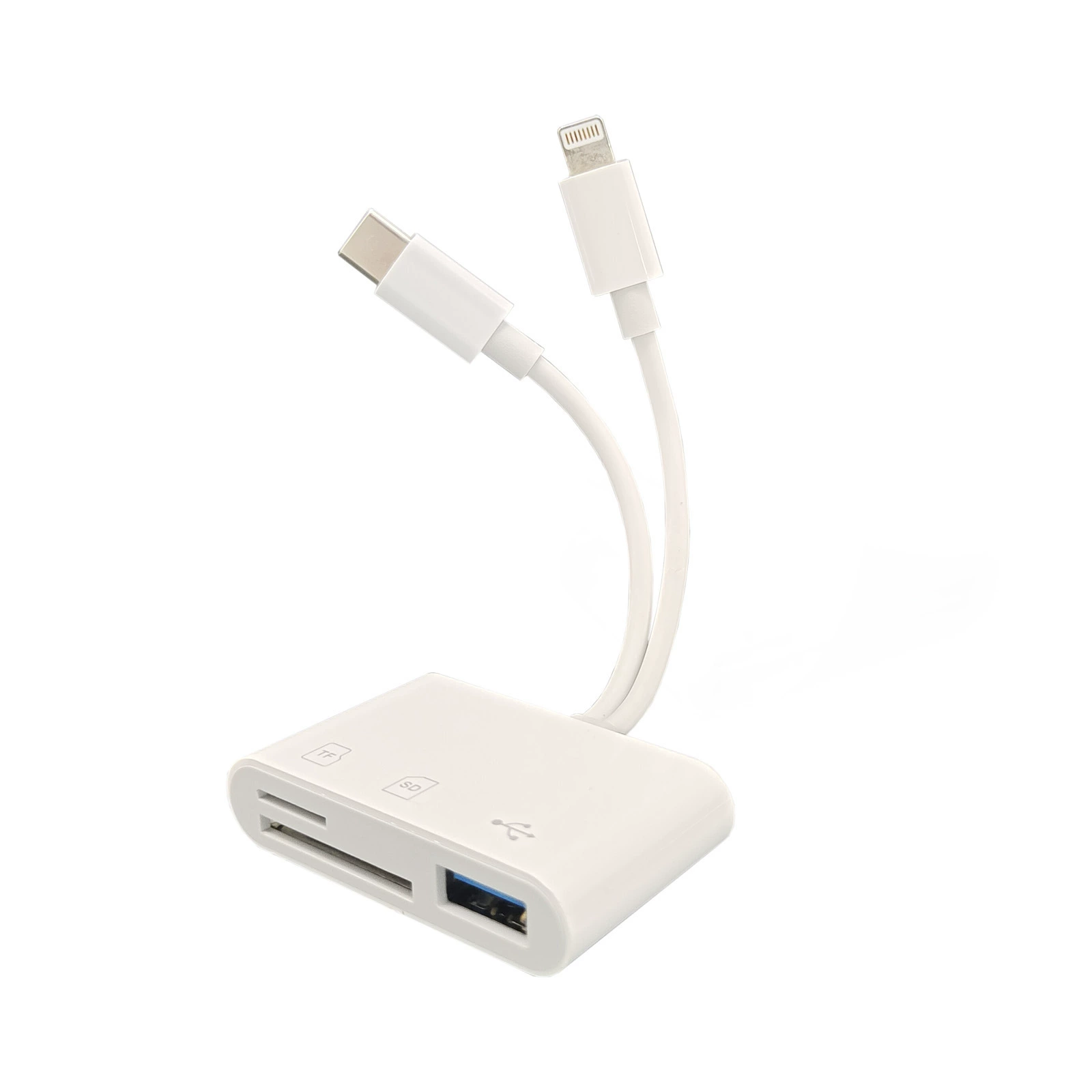 Совместимо с Android считыватель карт SD+TF+USB OTG Type-C, многоцветный/мультитональный считыватель