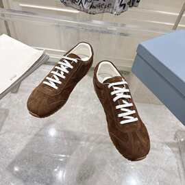 德训鞋女牛皮平底2025秋季新款圆头休闲软底透气舒适真皮防滑板鞋