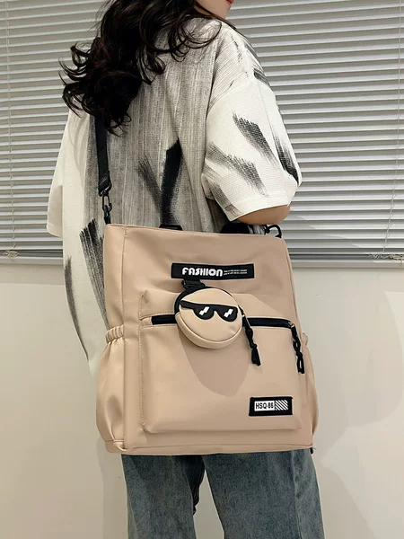 New Girls' One-shoulder Crossbody Schoolbag College Student Women's Nylon Crossbody Schoolbag Ultra-light Wear-resistant College Student Schoolbag
