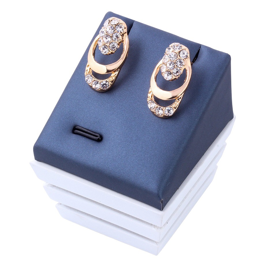 NJ031 Xiaotong moda europea y americana exagerada joyería de cristal traje creativo collar nupcial pendientes cuatro piezas traje