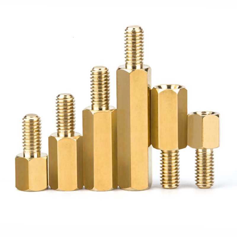 工厂六角铜柱M2M2.5M3M4M5M6单头铜螺柱机箱主板螺丝柱隔离柱支柱