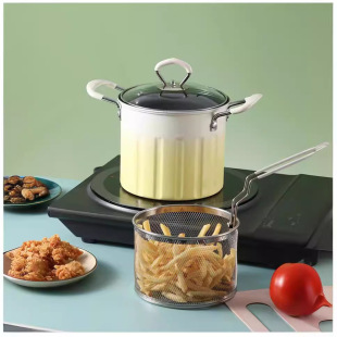 Large Capacity Frying Pot Household Low Fume Small Frying Pot Multifunctional Refined Iron Uncoated Frying Pot Spot Supply