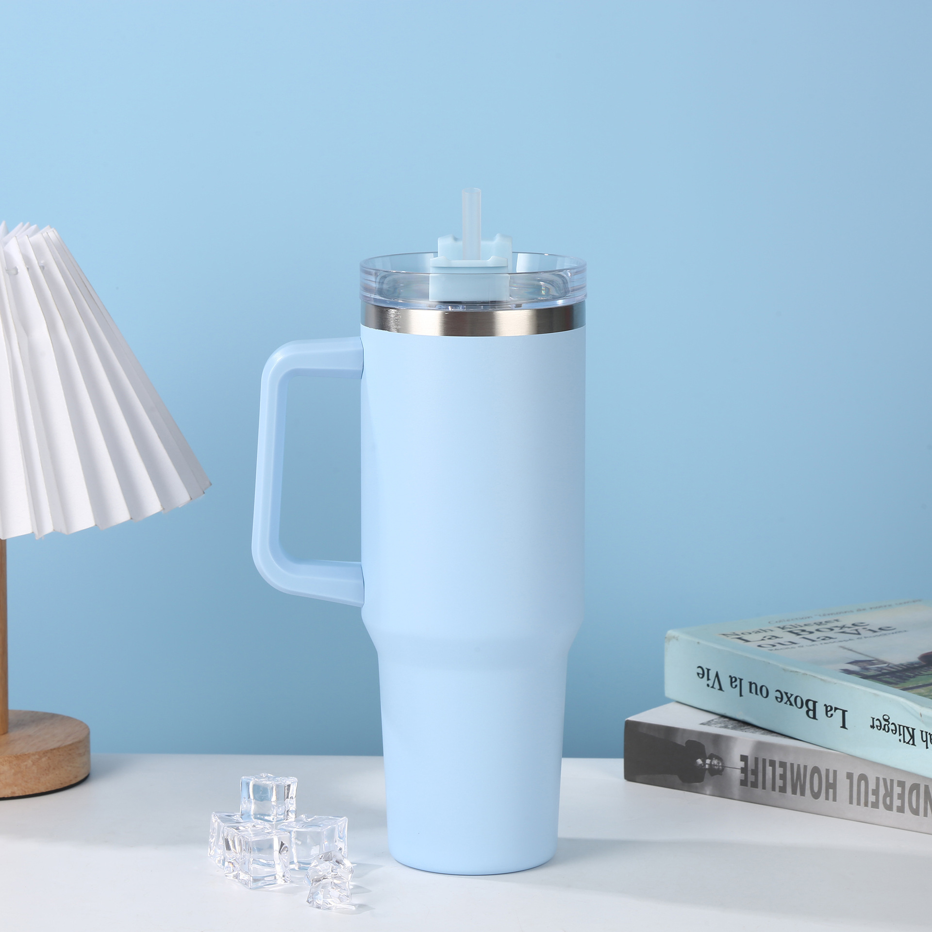 Cross-border 40oz taza de automóvil Big Mac Ice Ba taza 304 taza de acero inoxidable portable taza de paja de automóvil al por mayor